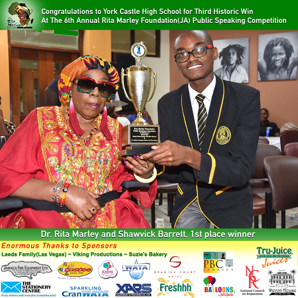 Congratulations to York Castle High School Rita Marley Foundation